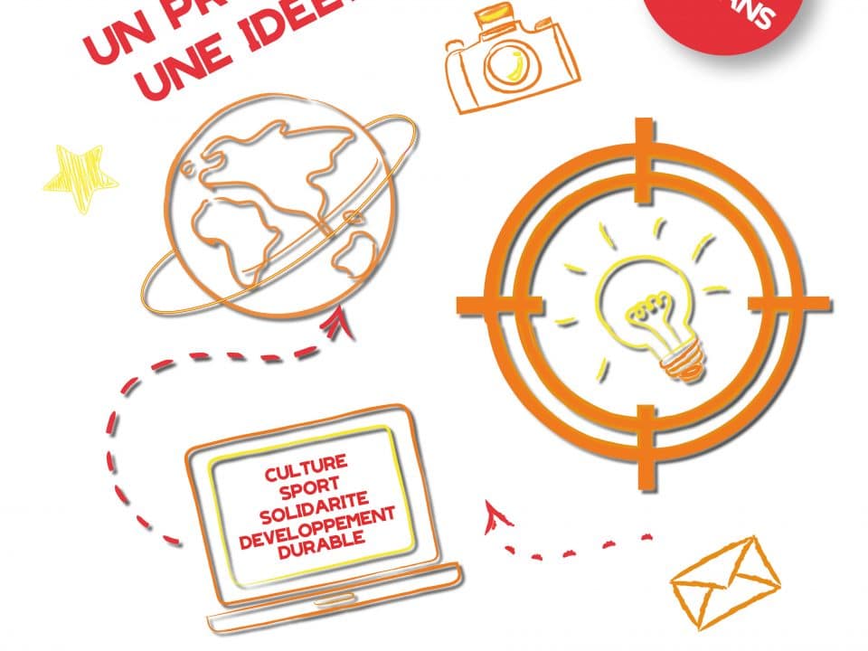 Visuel de la Bourse à projets, mise en place par le service enfance-jeunesse de la Ville de Brec'h.