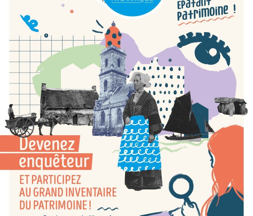 Visuel réalisé par Auray Quiberon Terre Atlantique (AQTA) dans le cadre du dispositif épatant patrimoine.
