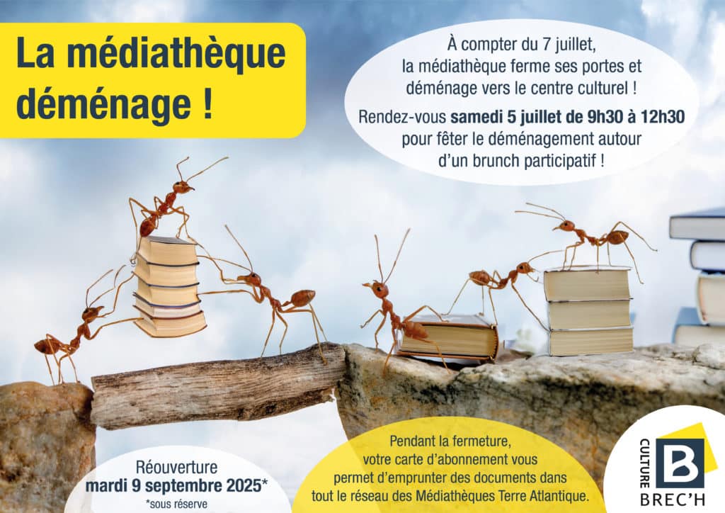 Visuel déménagement de la médiathèque