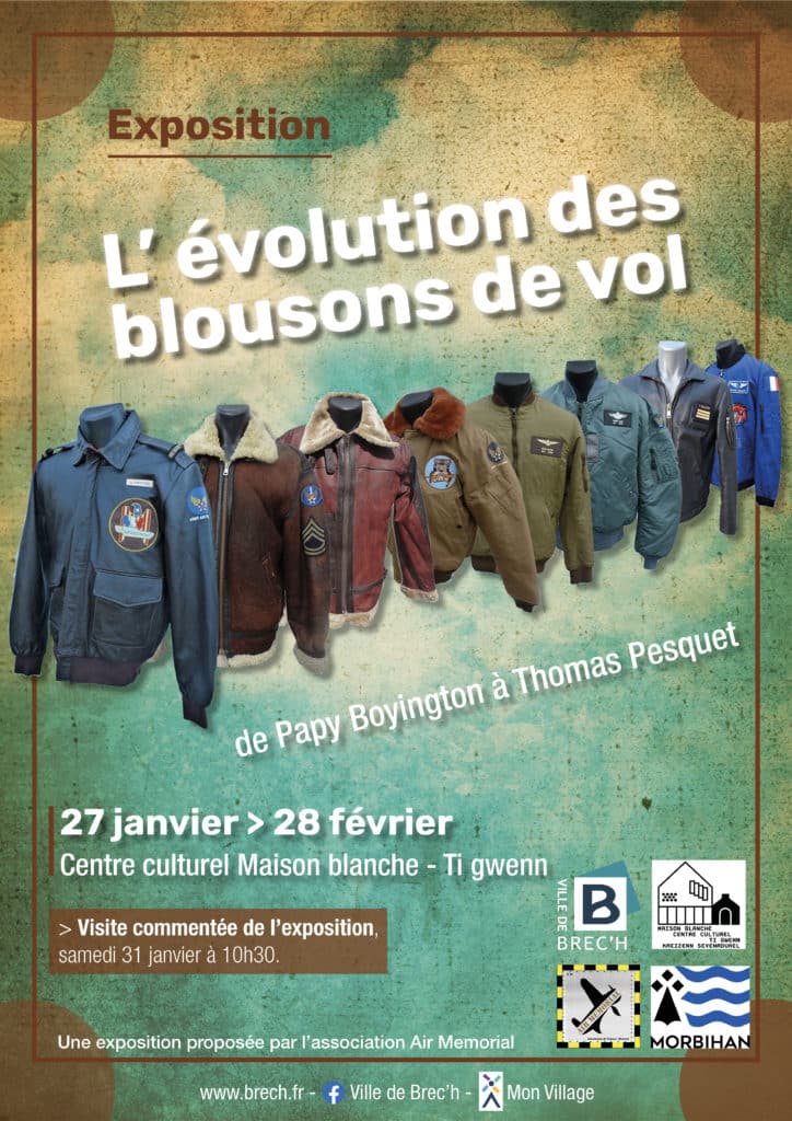 Affiche exposition L'évolution des blousons de vol