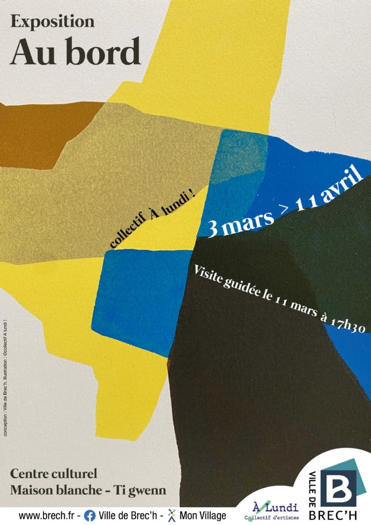 Affiche exposition de gravure "Au bord"