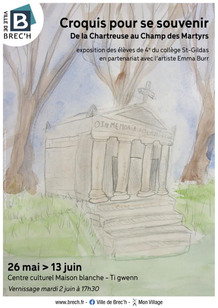 Exposition "Croquis pour se souvenir" collège St-Gildas