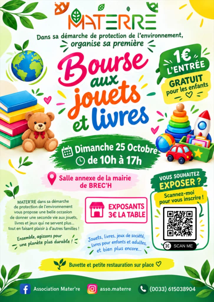Bourse aux jouets et aux livres Mater're